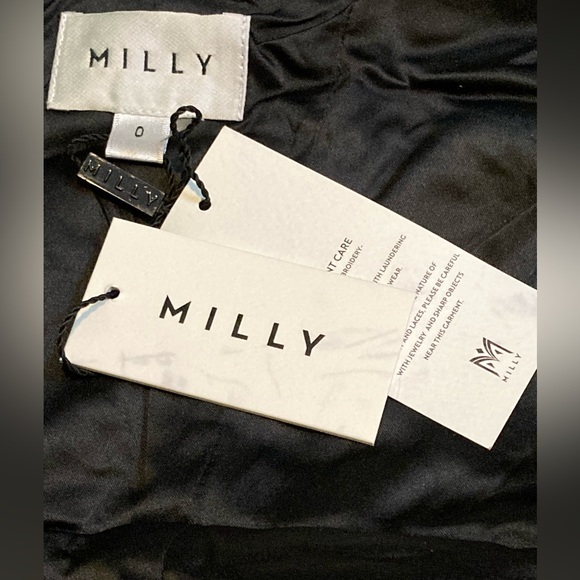 NWT Milly Yasmin Multi 3D Floral Embroidery Dress - Sz 0 - Picture 9 of 11